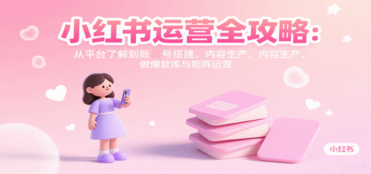 小红书运营全攻略：从平台了解到账号搭建、内容生产，做爆款库与矩阵运营_生财有道创业网