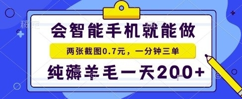 手机项目，二十秒一单，纯薅羊毛一天2张+做就有【揭秘】——生财有道创业项目网