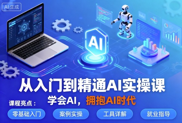 从入门到精通AI实操课，学会AI，拥抱AI时代——生财有道创业项目网