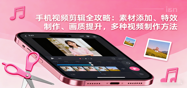 手机视频剪辑全攻略：素材添加、特效制作、画质提升，多种视频制作方法_生财有道创业网