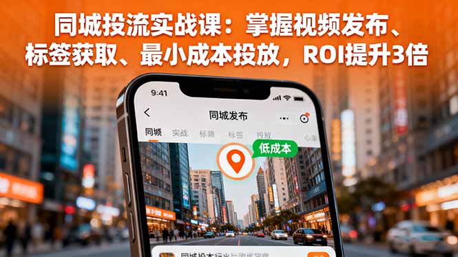 （16172期）同城投流实战课：掌握视频发布、标签获取、最小成本投放，ROI提升3倍_生财有道创业项目网