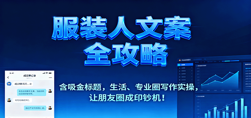 图片[1]-服装人文案全攻略，含吸金标题，生活、专业圈写作实操，让朋友圈成印钞机！_生财有道创业网-生财有道