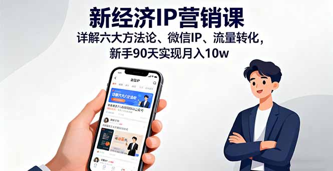 （16194期）新经济IP营销课：详解六大方法论、微信IP、流量转化，新手90天实现月入10w_生财有道创业项目网