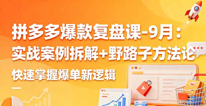 （16176期）拼多多爆款复盘课-9月：实战案例拆解+野路子方法论，快速掌握爆单新逻辑_生财有道创业项目网