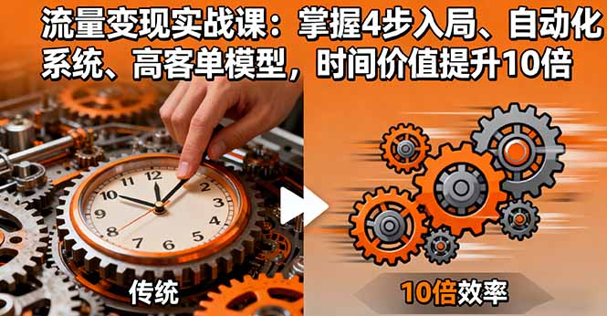 （16197期）流量变现实战课：掌握4步入局、自动化系统、高客单模型，时间价值提升10倍_生财有道创业项目网