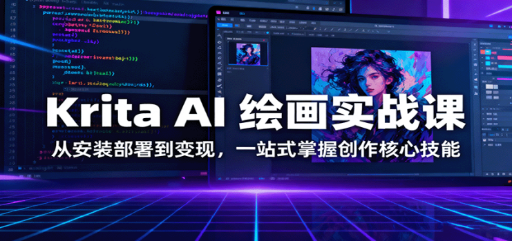 Krita AI 绘画实战课：从安装部署到变现，一站式掌握创作核心技能_生财有道创业网