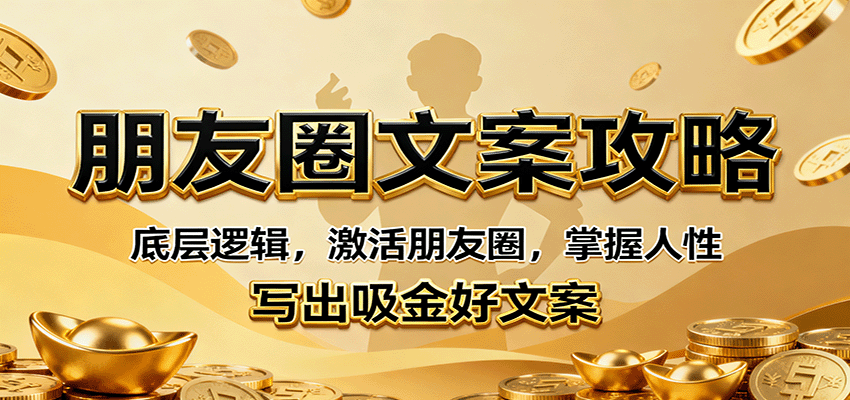 图片[1]-朋友圈文案攻略：底层逻辑，激活朋友圈，掌握人性，写出吸金好文案_生财有道创业网-生财有道