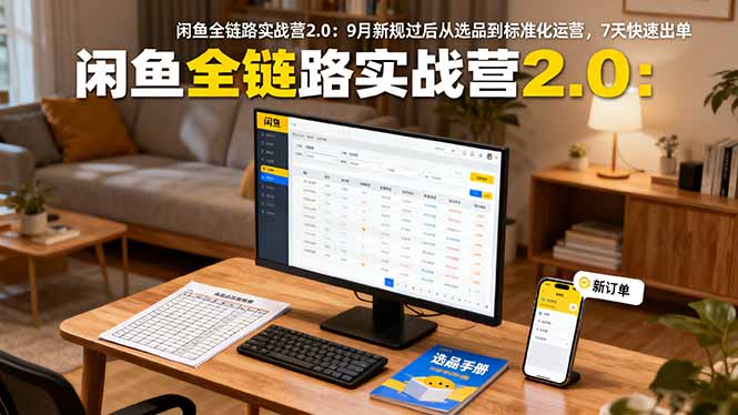 （16263期）闲鱼全链路实战营2.0：9月新规过后从选品到标准化运营，7天快速出单_生财有道创业项目网