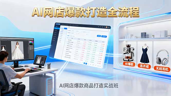 （16326期）AI网店爆款商品打造实战班：AI技术实现商品图智能处理，快速搭建AI网店_生财有道创业项目网