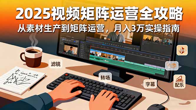 （16333期）2025短视频矩阵运营全攻略：从素材生产到矩阵运营，月入3万实操指南_生财有道创业项目网