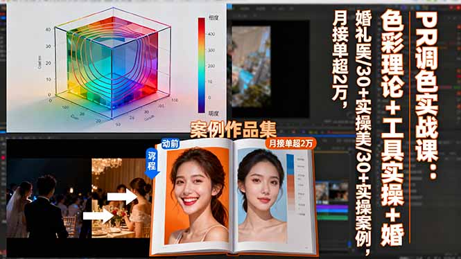 （16336期）PR调色实战课：色彩理论+工具实操+婚礼医美/30+实操案例，月接单超2万_生财有道创业项目网