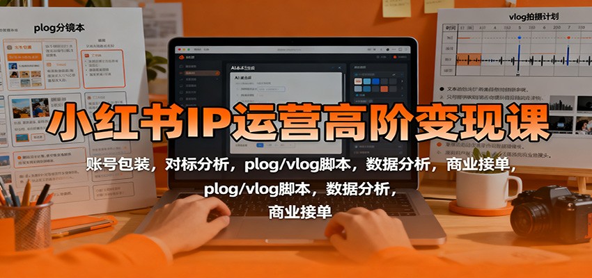 图片[1]-小红书IP运营高阶变现课：账号包装，对标分析，plog/vlog脚本，数据分析，商业接单_生财有道创业网-生财有道