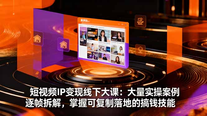 （16410期）短视频IP变现线下大课：大量实操案例逐帧拆解，掌握可复制落地的搞钱技能_生财有道创业项目网