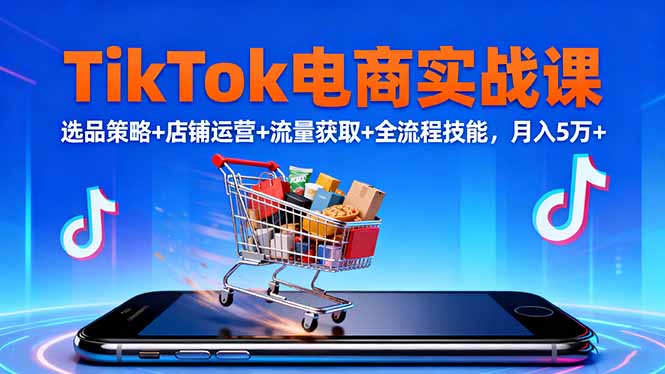 （16422期）TikTok电商实战课10月，选品策略+店铺运营+流量获取+全流程技能，月入5万+_生财有道创业项目网