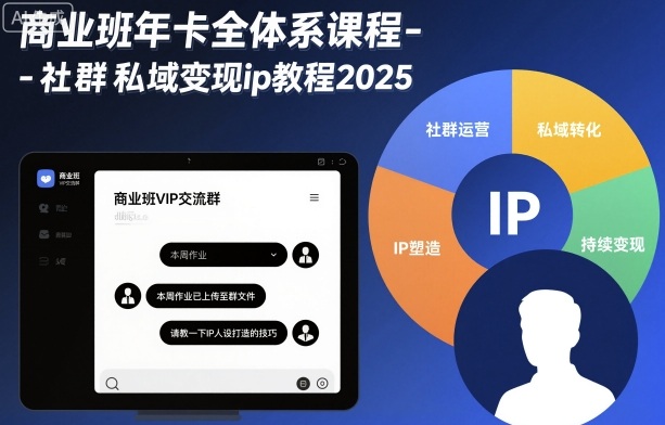 商业班年卡全体系课程-社群私域变现ip教程2025——生财有道创业项目网