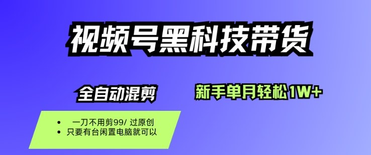 视频号黑科技短视频带货，新手一个月也1W+，纯搬运一刀不用剪，零投入【揭秘】——生财有道创业项目网