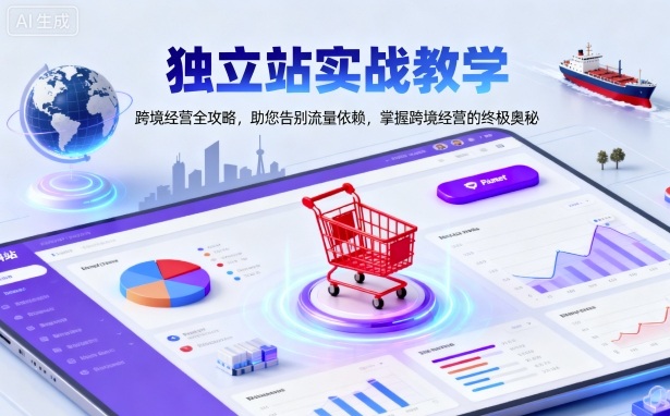 独立站实战教学，跨境经营全攻略，助您告别流量依赖，掌握跨境经营的终极奥——生财有道创业项目网