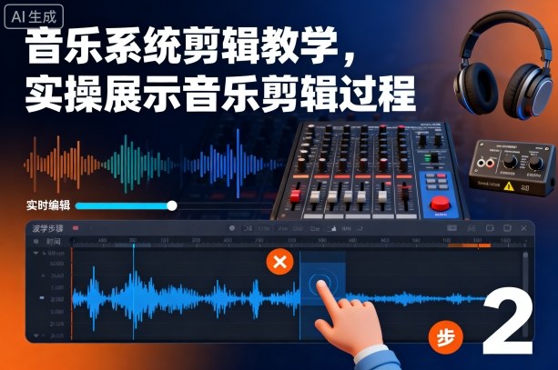 音乐系统剪辑教学，实操展示音乐剪辑过程——生财有道创业项目网