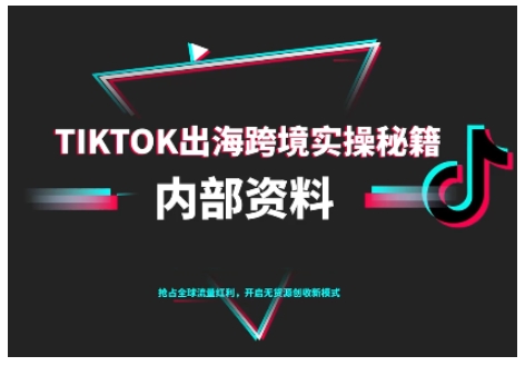 TikTok跨境电商0-1搭建运营，TK出海跨境实操秘籍（10月更新）——生财有道创业项目网