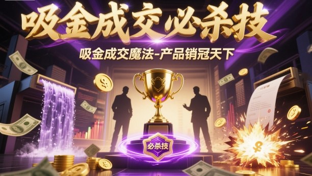 吸金成交必杀技，吸金成交魔法-产品销冠天下——生财有道创业项目网