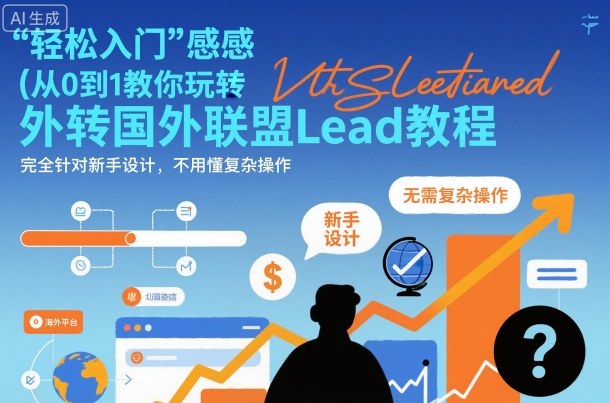 国外联盟賺美刀项目，从0到1教你玩转国外联盟Lead教程，纯新手可操作性100%——生财有道创业项目网
