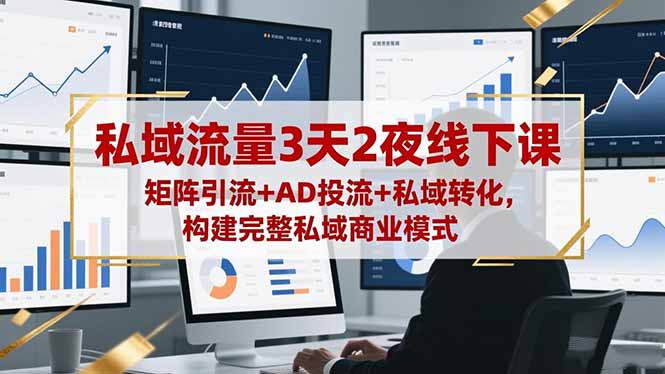 （16483期）私域流量3天2夜线下课，矩阵引流+AD投流+私域转化，构建完整私域商业模式_生财有道创业项目网