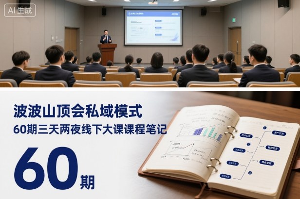波波山顶会私域模式60期三天两夜线下大课课程笔记（文档）——生财有道创业项目网
