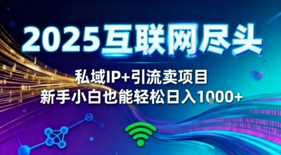 2025网创尽头王炸项目！私域IP+精准引流，新手小白在家躺賺日入1k，零经验也能上手【揭秘】——生财有道创业项目网