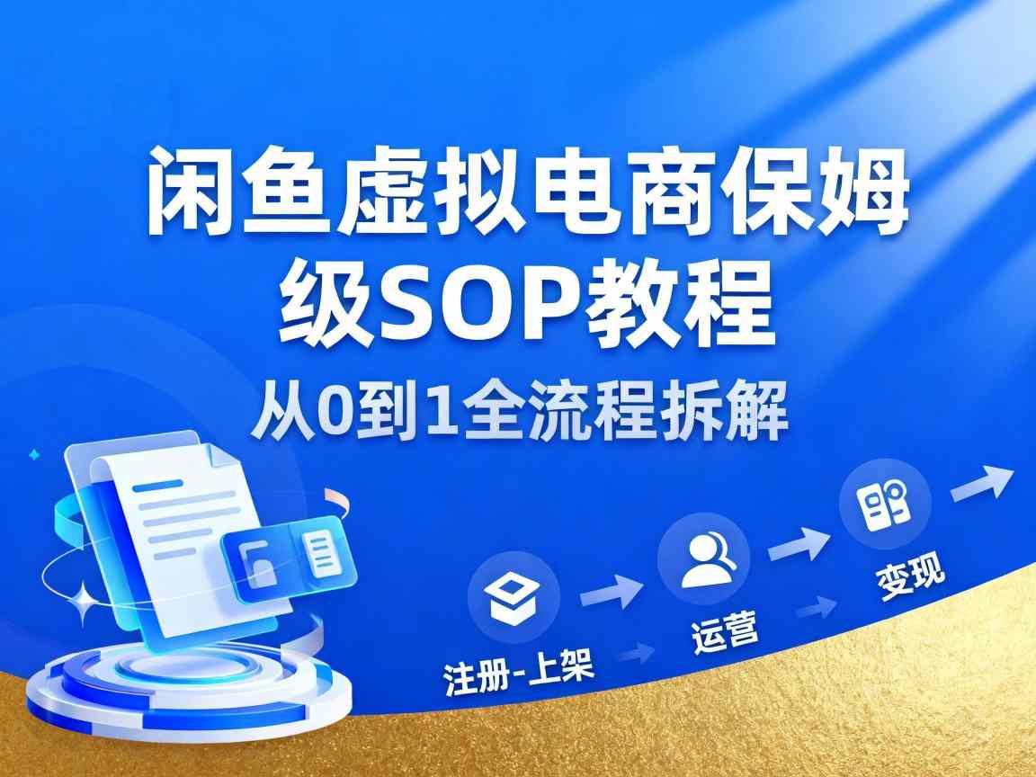图片[1]-闲鱼虚拟电商，月入轻松过1W，保姆级SOP教程——生财有道创业项目网-生财有道