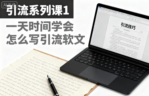 引流系列课1，一天时间学会怎么写引流软文——生财有道创业项目网