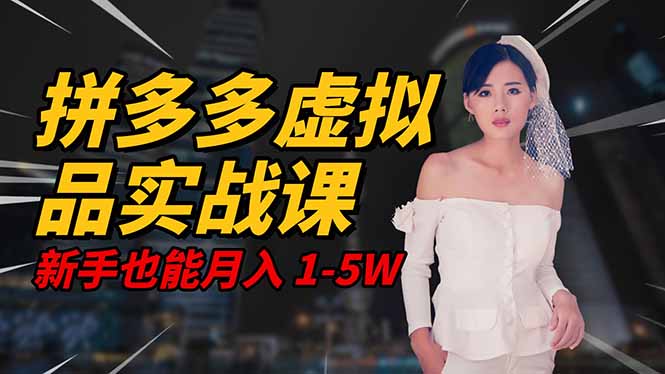 （16492期）2025 拼多多虚拟品系统实战课，轻资产项目，可矩阵开工作室，新手也能…_生财有道创业项目网