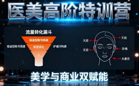 0-1000W医美高阶特训营课程，美学与商业双赋能——生财有道创业项目网