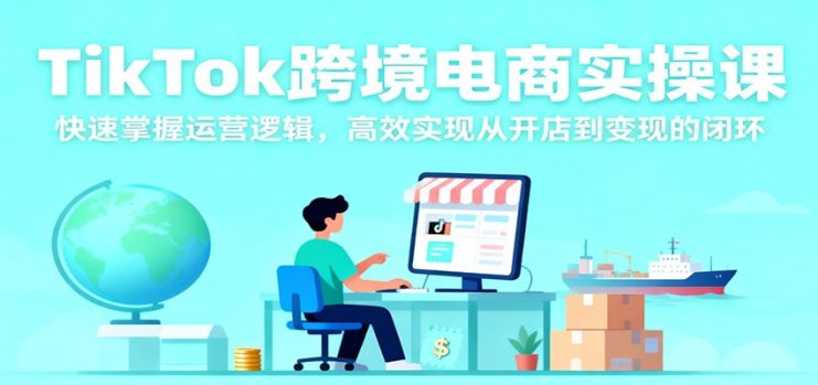 TikTok跨境电商实操课，快速掌握运营逻辑，高效实现从开店到变现的闭环_生财有道创业网