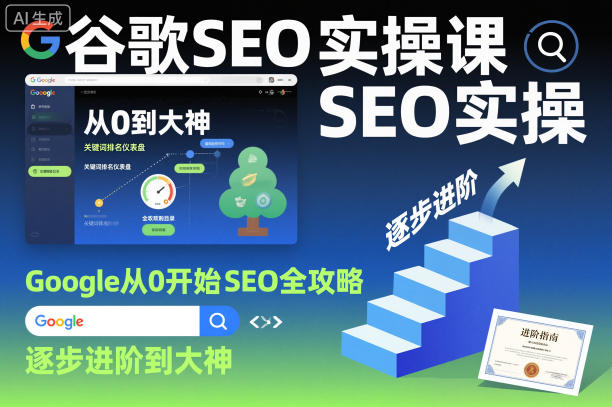 谷歌SEO实操课，Google从0开始SEO全攻略，逐步进阶到大神——生财有道创业项目网