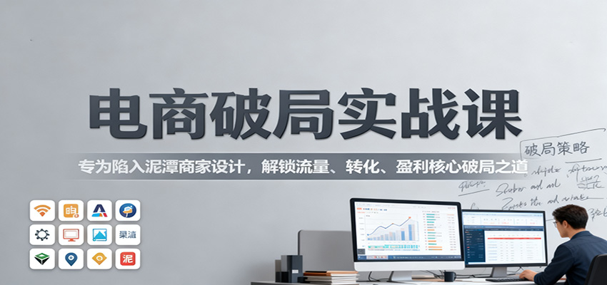 图片[1]-电商破局实战课：专为陷入泥潭商家设计，解锁流量、转化、盈利核心破局之道_生财有道创业网-生财有道