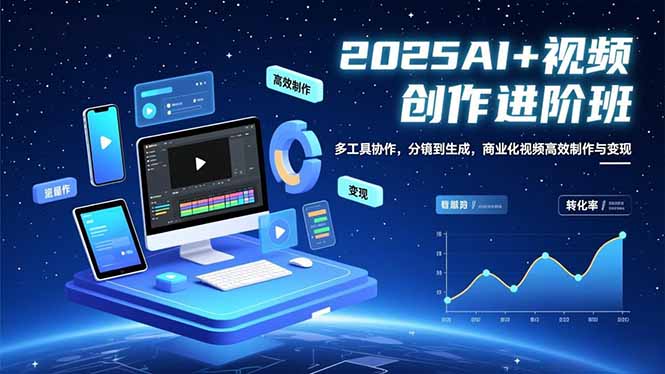 （16622期）AI+视频创作进阶班：多工具协作，分镜到生成，商业化视频高效制作与变现_生财有道创业项目网
