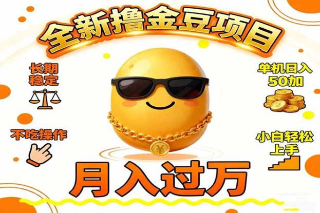 （16629期）2025全新撸金豆项目 长期稳定单机日入50+不吃操作小白轻松上手月入过万…_生财有道创业项目网