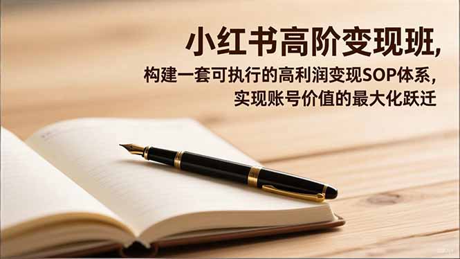 （16633期）小红书高阶变现班，构建一套可执行的高利润变现SOP体系，实现账号价值的最大化跃迁_生财有道创业项目网