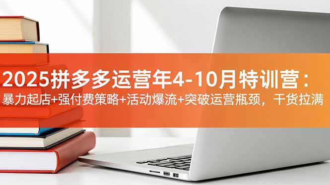 （16642期）2025拼多多运营年4-10月特训营：暴力起店+强付费策略+活动爆流+突破运营瓶颈，干货拉满_生财有道创业项目网