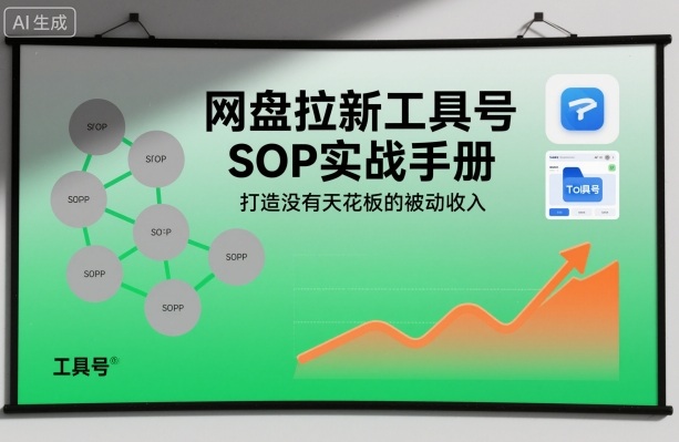 网盘拉新工具号SOP实战手册，打造没有天花板的被动收入——生财有道创业项目网