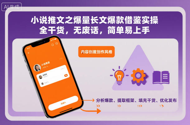 小说推文之爆量长文爆款借鉴实操，全干货，无废话，简单易上手——生财有道创业项目网