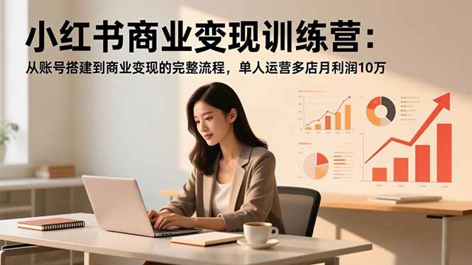 （16698期）小红书商业变现训练营：从账号搭建到商业变现的完整流程，单人运营多店月利润10万_生财有道创业项目网