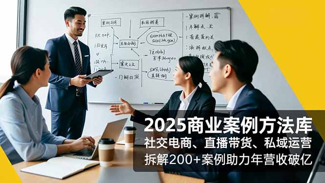 （16713期）2025商业案例方法库，社交电商、直播带货、私域运营，拆解200+案例助力年营收破亿_生财有道创业项目网