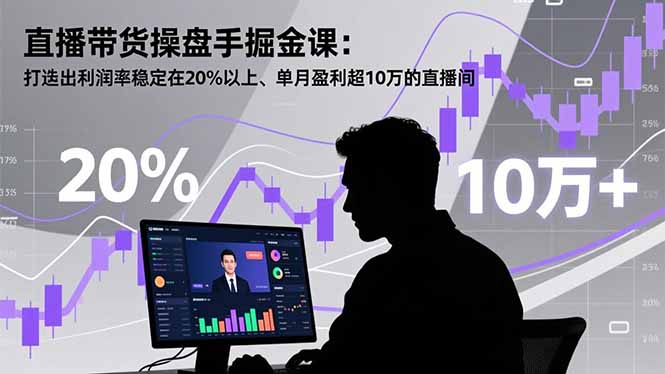 （16727期）直播带货操盘手掘金课：打造出利润率稳定在20%以上、单月盈利超10万的直播间_生财有道创业项目网