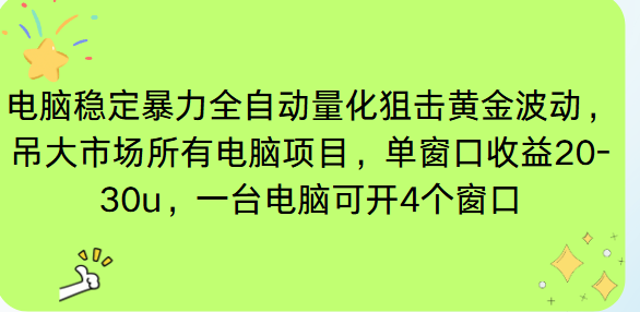 (16737期)电脑EA策略挂机项目单窗口收益20-30u,单电脑可挂5-10个窗口收益稳健4位数_生财有道创业项目网