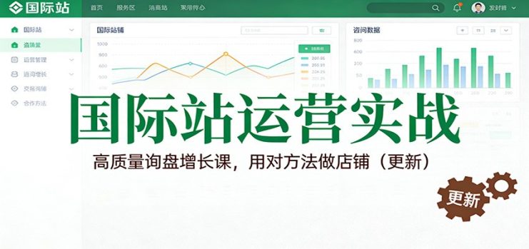 国际站运营实战，高质量询盘增长课，用对方法做店铺（更新）_生财有道创业网