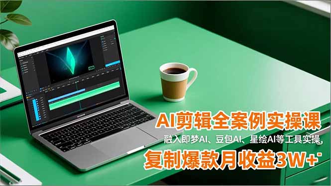 （16770期）AI剪辑全案例实操课，融入即梦AI、豆包AI、星绘AI等工具实操，复制爆款月收益3W+_生财有道创业项目网