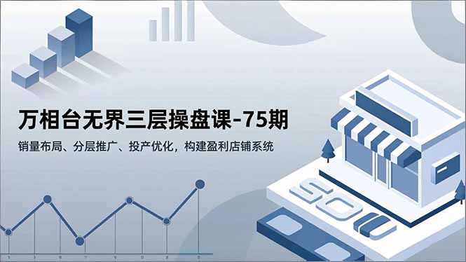 （16769期）万相台无界三层操盘课-75期，销量布局、分层推广、投产优化，构建盈利店铺系统_生财有道创业项目网