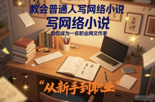 教会普通人写网络小说,助您成为一名职业网文作家——生财有道创业项目网