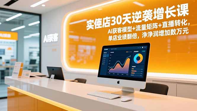 （16793期）实体店30天逆袭增长课，AI获客模型+流量矩阵+直播转化，单店业绩翻倍，净利润增加数万元_生财有道创业项目网